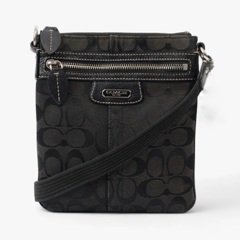 Coach Penelope Signature C Black Crossbody Bag Swing Pack